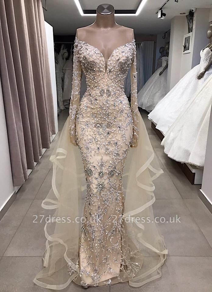 Prom dresses off the shoulder long sleeve best sale