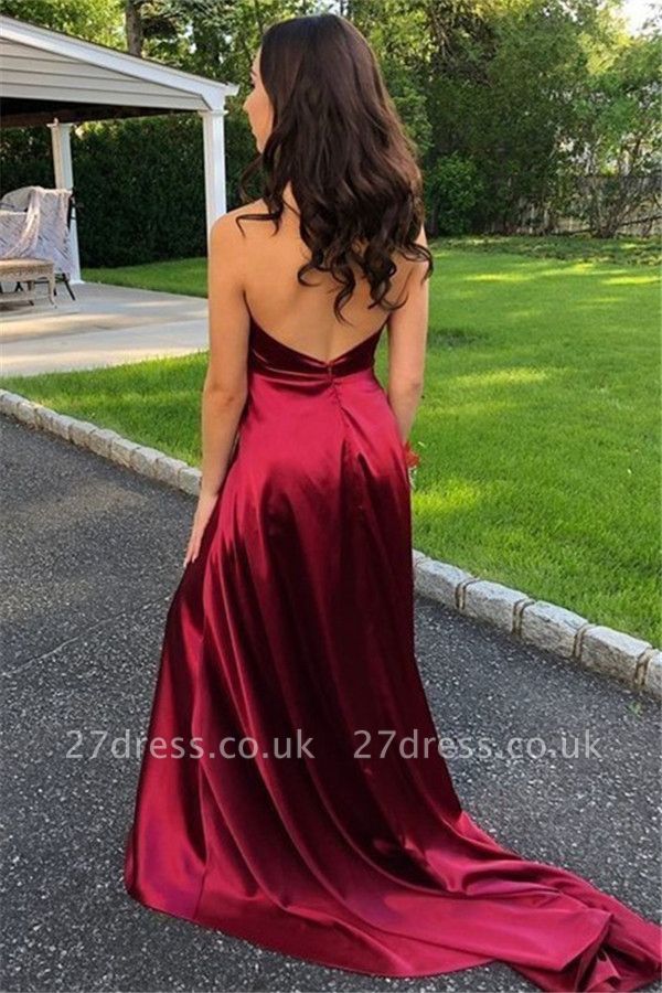 sleeveless prom dress