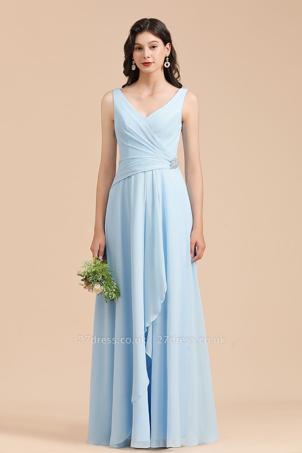 Stylish Sleeveless Aline Chiffon Bridesmaid Dress Formal Event Dress