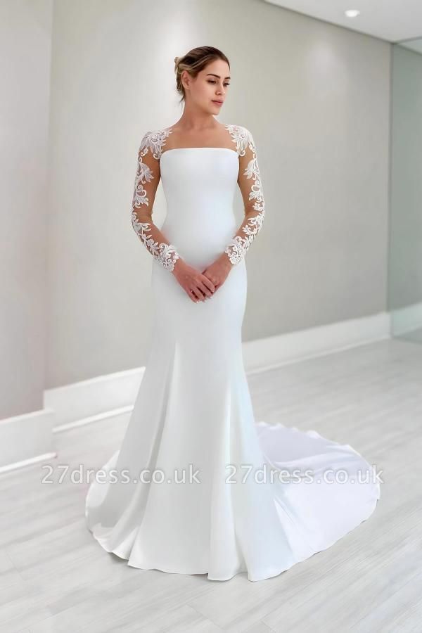 Elegant white dresses with sleeves hotsell