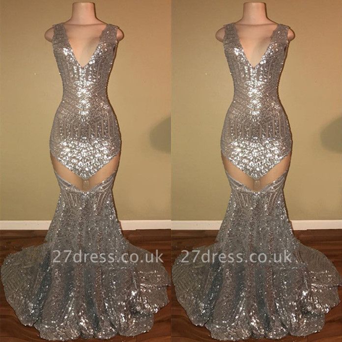 cute silver prom dress