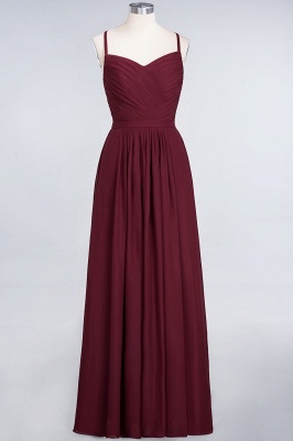 Sexy A-line Flowy Spaghetti-Straps Sweetheart Sleeveless Floor-Length Bridesmaid Dress UK UK with Ruffles_1