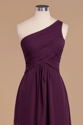 Chic One Shoulder Ruffle Chiffon Grape Bridesmaid Dresses_4