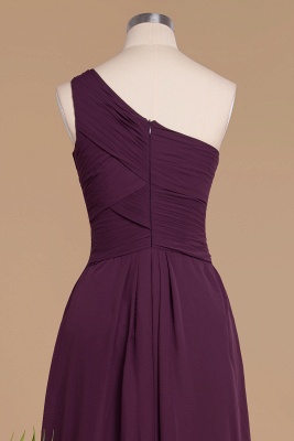 Chic One Shoulder Ruffle Chiffon Grape Bridesmaid Dresses_6