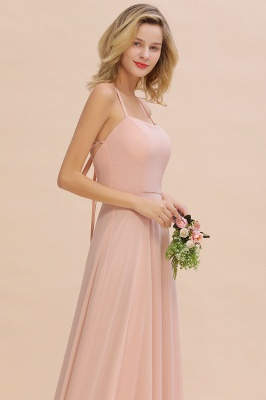 Sleeveless Chiffon Long Bridesmaid Dresses with Straps_7