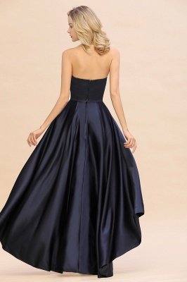 Charming Strapless Hi-Lo Satin Bridesmaid Dresses_1