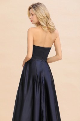 Charming Strapless Hi-Lo Satin Bridesmaid Dresses_9