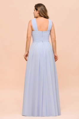 Plus Size Halter Chiffon Lavender Bridesmaid Dress_3