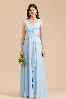 Stylish Sleeveless Aline Chiffon Bridesmaid Dress Formal Event Dress_1