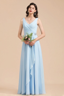 Stylish Sleeveless Aline Chiffon Bridesmaid Dress Formal Event Dress_4