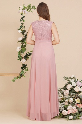 Charming Off-the-Shoulder Chiffon Lace Long A-line Evening Dress_2