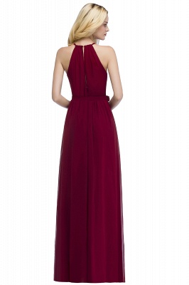 Halter Ruched Chiffon Bridesmaid Dresses Aline Simple Formal Dress Women_12