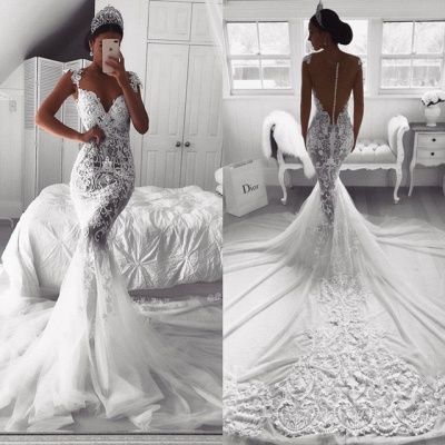 Gorgeous Sweetheart Lace Wedding Dress | 2019 Sexy Mermaid Bridal Gowns_4